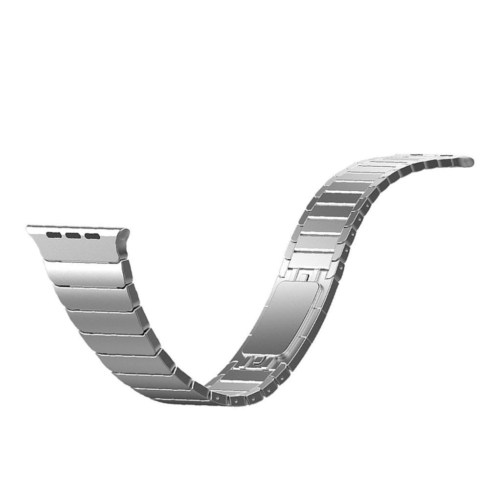 1:1 Scale Butterfly Clasp Stainless Steel Watchband for Apple Watch Series 8 45mm / Ultra 49mm / 7 45mm / Series / 6 SE / SE (2022) / 5 / 4 44mm / Series 3 / 2 / 1 42mm - Silver Color