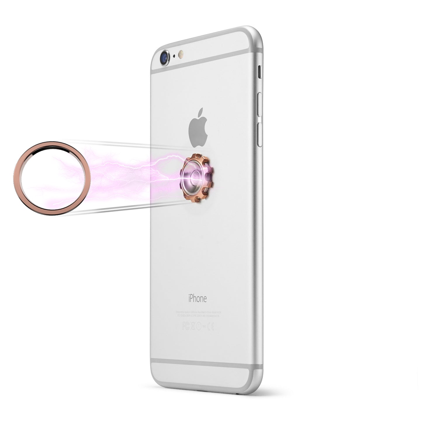 Caseme Universal Desktop Mount Magnetic Gear Fidget Spinner for iPhone 7, Samsung S8 - Rose Gold Color