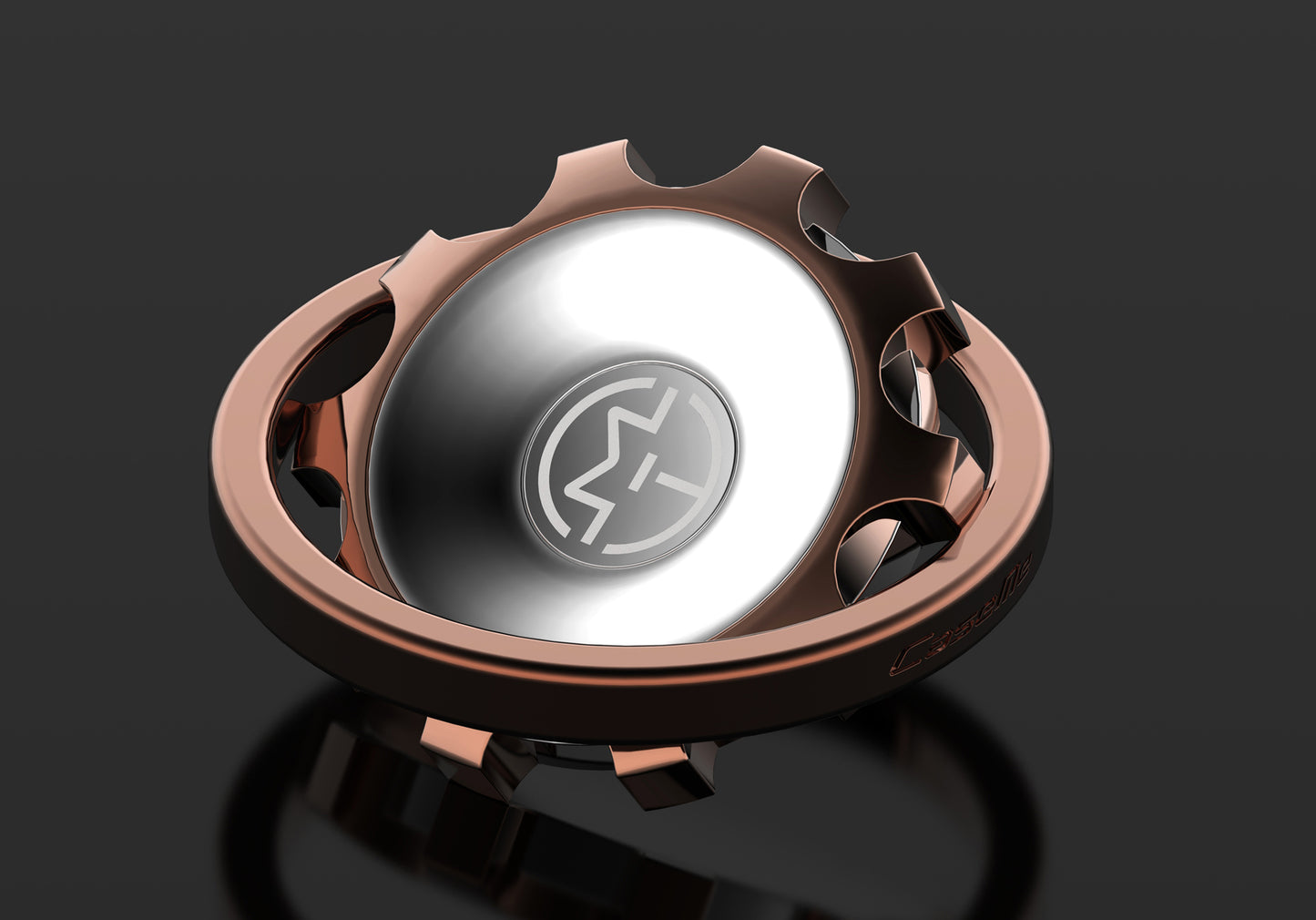 Caseme Universal Desktop Mount Magnetic Gear Fidget Spinner for iPhone 7, Samsung S8 - Rose Gold Color