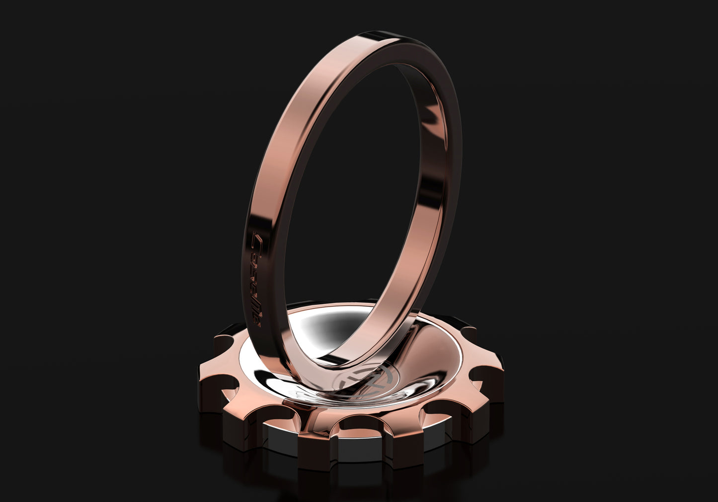 Caseme Universal Desktop Mount Magnetic Gear Fidget Spinner for iPhone 7, Samsung S8 - Rose Gold Color