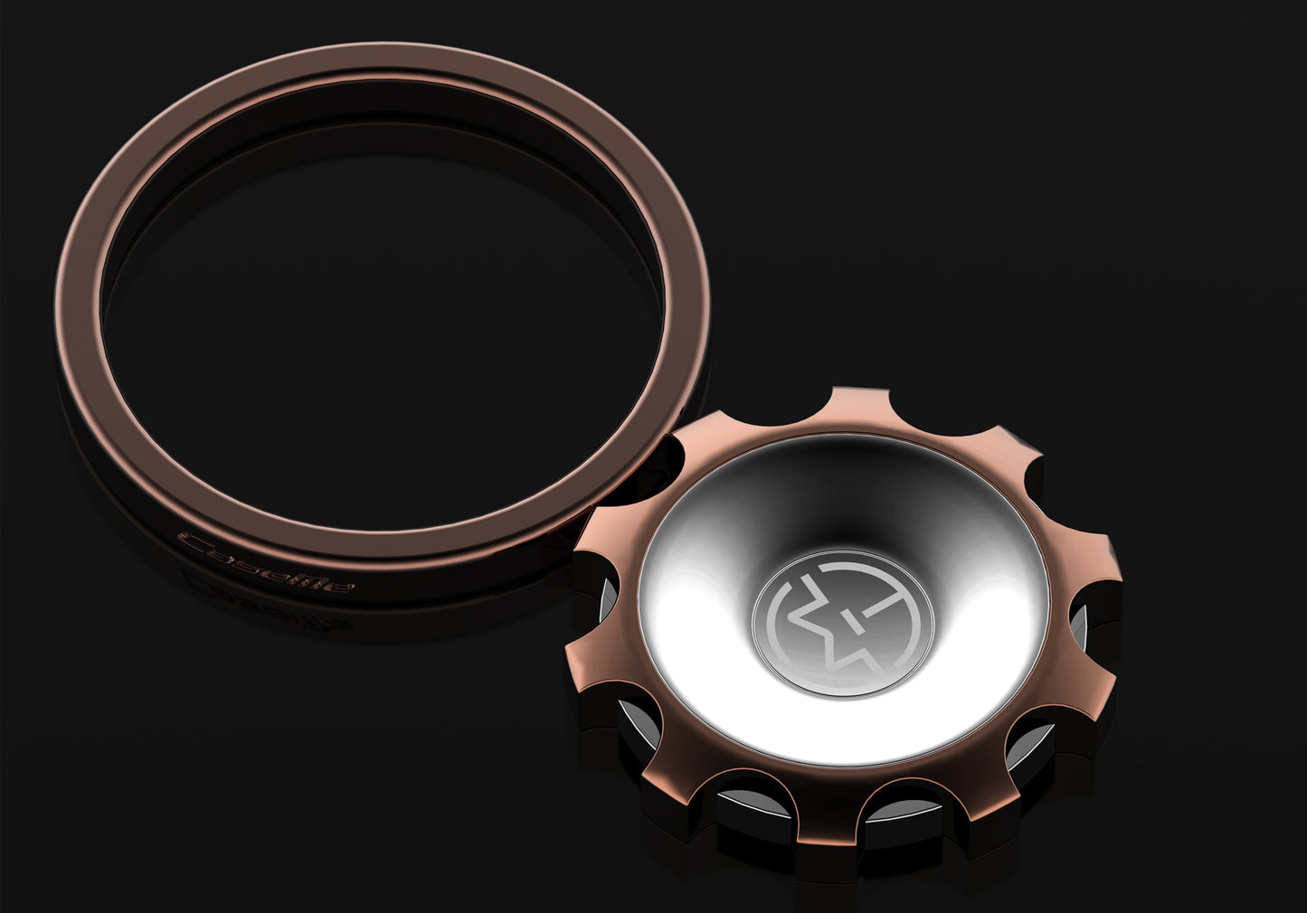 Caseme Universal Desktop Mount Magnetic Gear Fidget Spinner for iPhone 7, Samsung S8 - Rose Gold Color