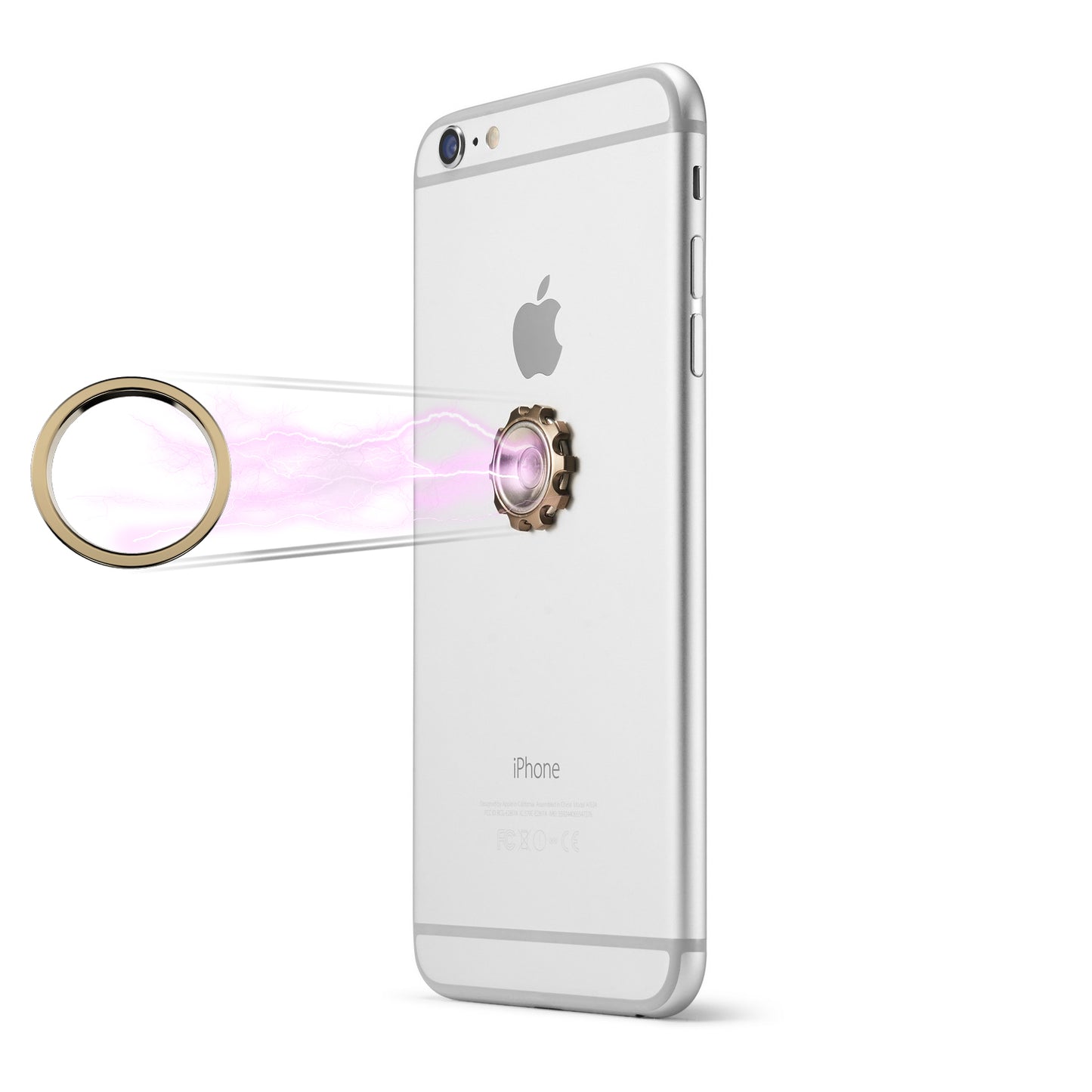 Caseme Creative Magnetic Gear Fidget Spinner Phone Stand Mount for iPhone 7, Samsung S8 - Gold Color