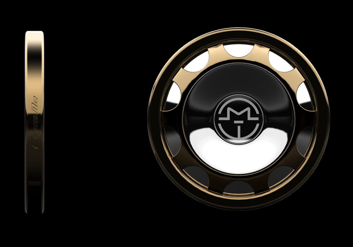 Caseme Creative Magnetic Gear Fidget Spinner Phone Stand Mount for iPhone 7, Samsung S8 - Gold Color