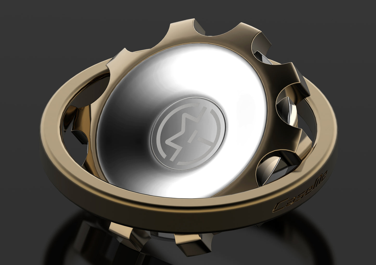 Caseme Creative Magnetic Gear Fidget Spinner Phone Stand Mount for iPhone 7, Samsung S8 - Gold Color