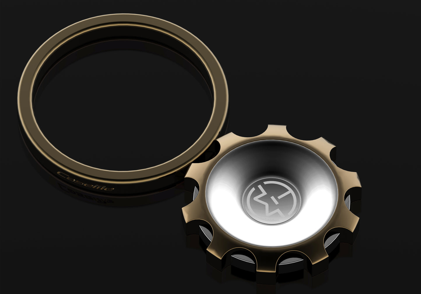 Caseme Creative Magnetic Gear Fidget Spinner Phone Stand Mount for iPhone 7, Samsung S8 - Gold Color