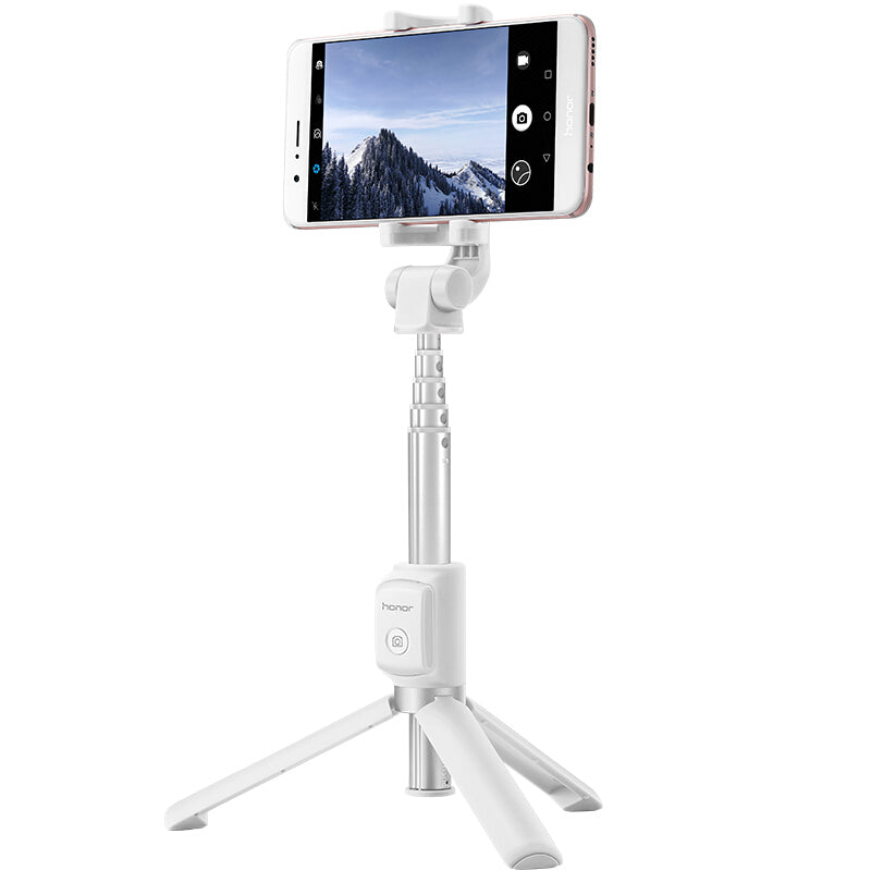 HUAWEI HONOR AF15 Cellphone Tripod Stand Selfie Stick Wireless Bluetooth Control for Huawei P10 etc. - White