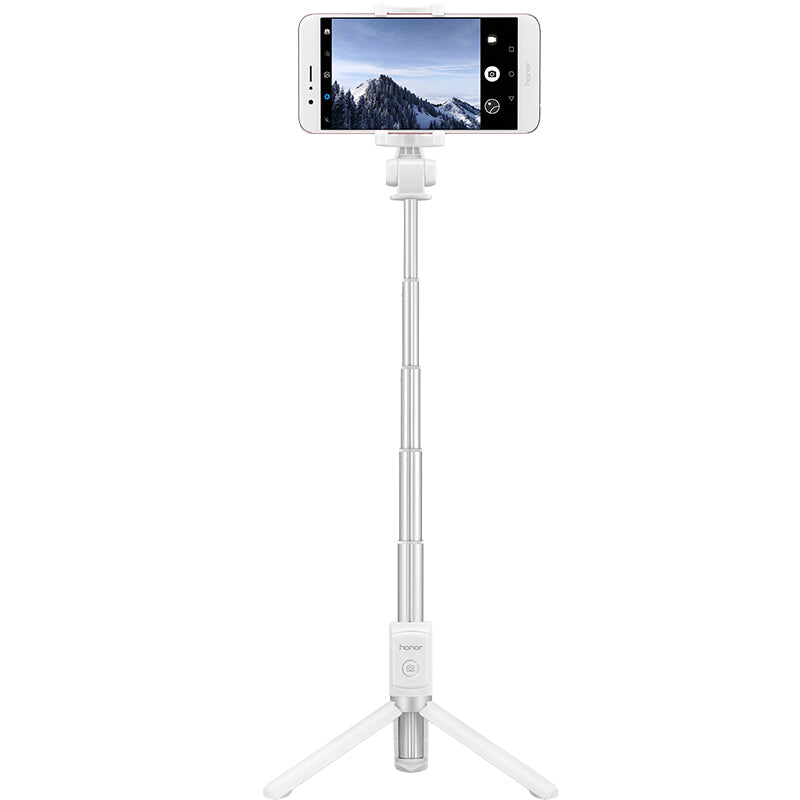 HUAWEI HONOR AF15 Cellphone Tripod Stand Selfie Stick Wireless Bluetooth Control for Huawei P10 etc. - White