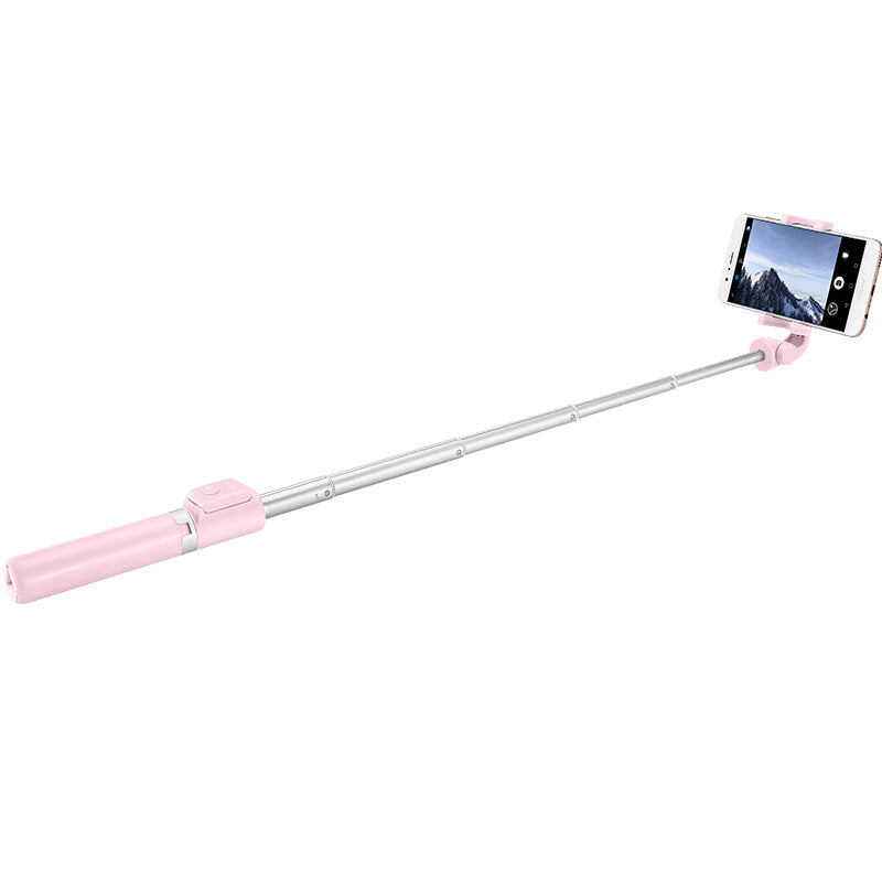 HUAWEI HONOR AF15 2 in 1 Smartphone Tripod Stand and Selfie Stick Bluetooth Control for Huawei P10 etc. - Pink