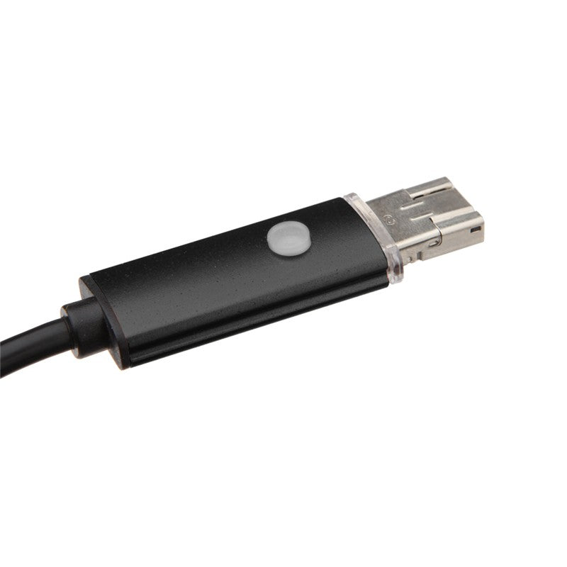 Uniqkart 10M 7mm 6-LED Android PC USB Waterproof Endoscope Inspection Video Camera - Black