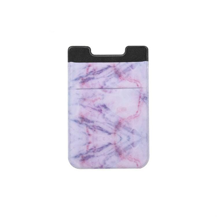 Marble Pattern Road Stretch Phone Back Plastic Card Holder Sticky Phone Clip (Black)