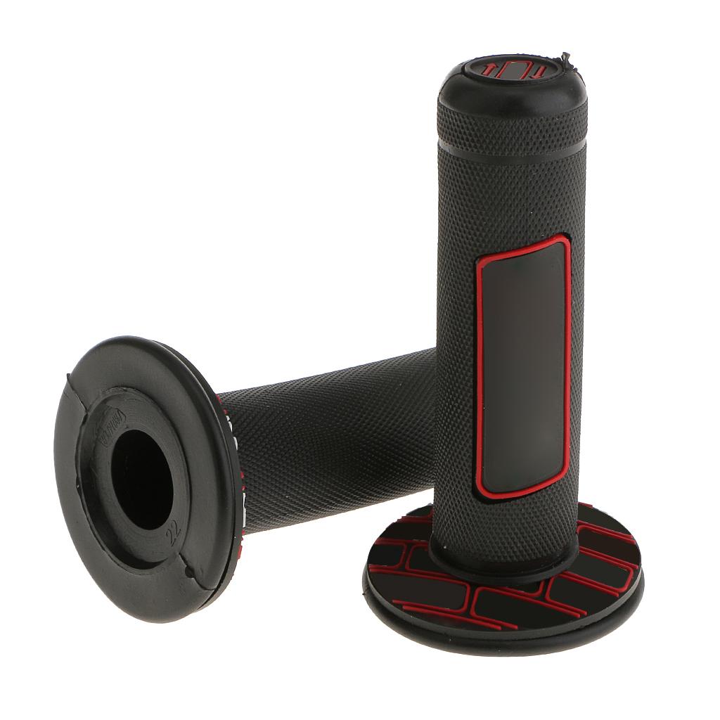 22mm Universal 7/8 Motorcycle MOTORCROSS Dirt Bike Gel HANDLE BAR HAND GRIP Red"