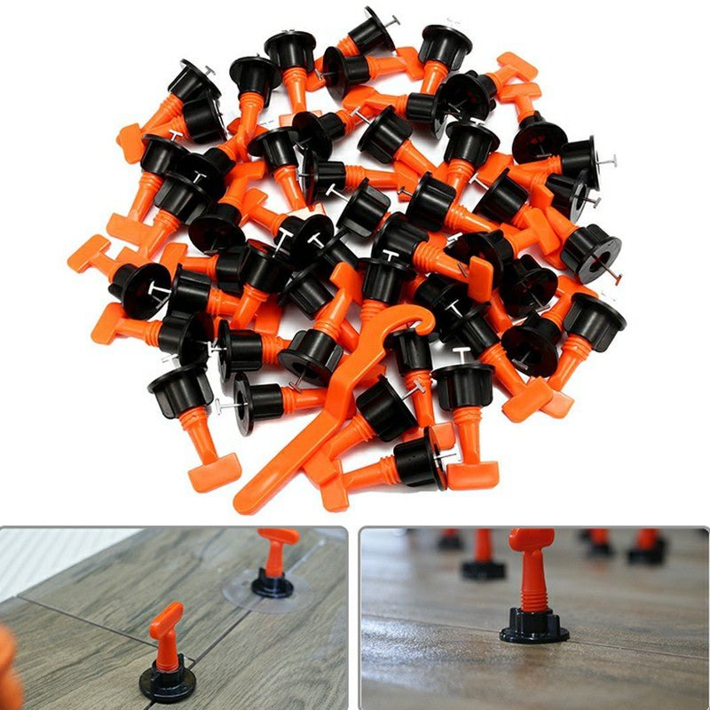 50Pcs/Pack Anti-lippage Reusable Tile Leveling System Positioning T-lock Tools