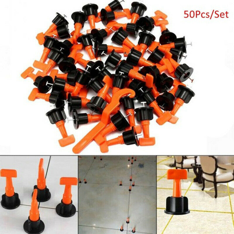 50Pcs/Pack Anti-lippage Reusable Tile Leveling System Positioning T-lock Tools