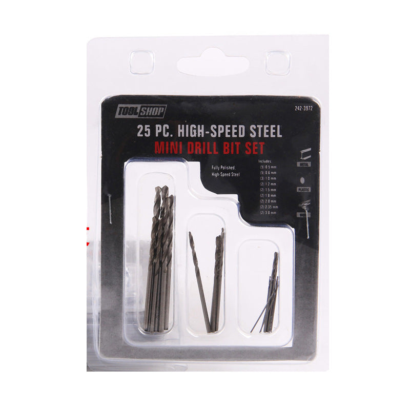 25Pcs Metric High Speed Steel Drill Bit Set 0.5 / 1.0 / 2.0mm