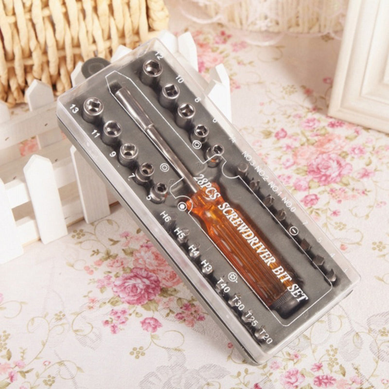28-in-1 Multi-functional Screwdriver Tool Kit with Magnetism