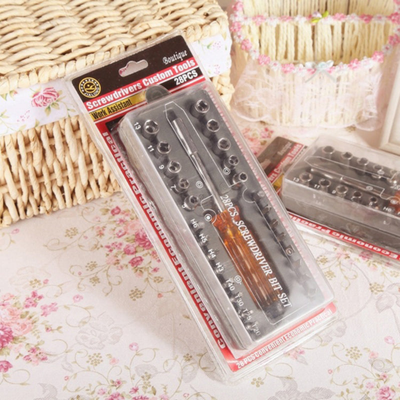 28-in-1 Multi-functional Screwdriver Tool Kit with Magnetism