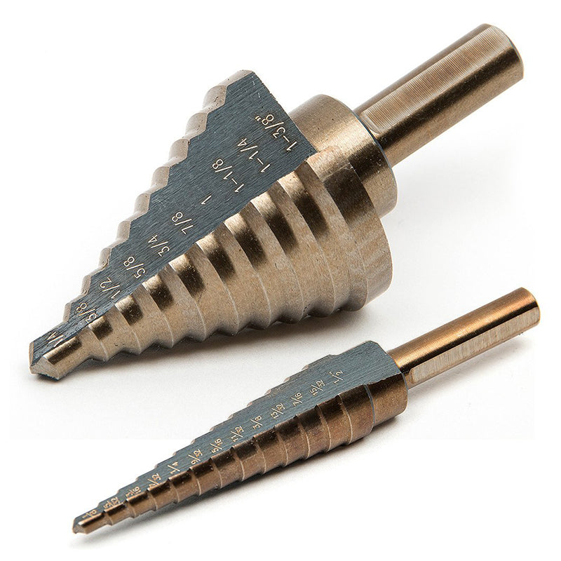 5 PCS Stepped Drills Imperial Tool Set with Aluminum Box