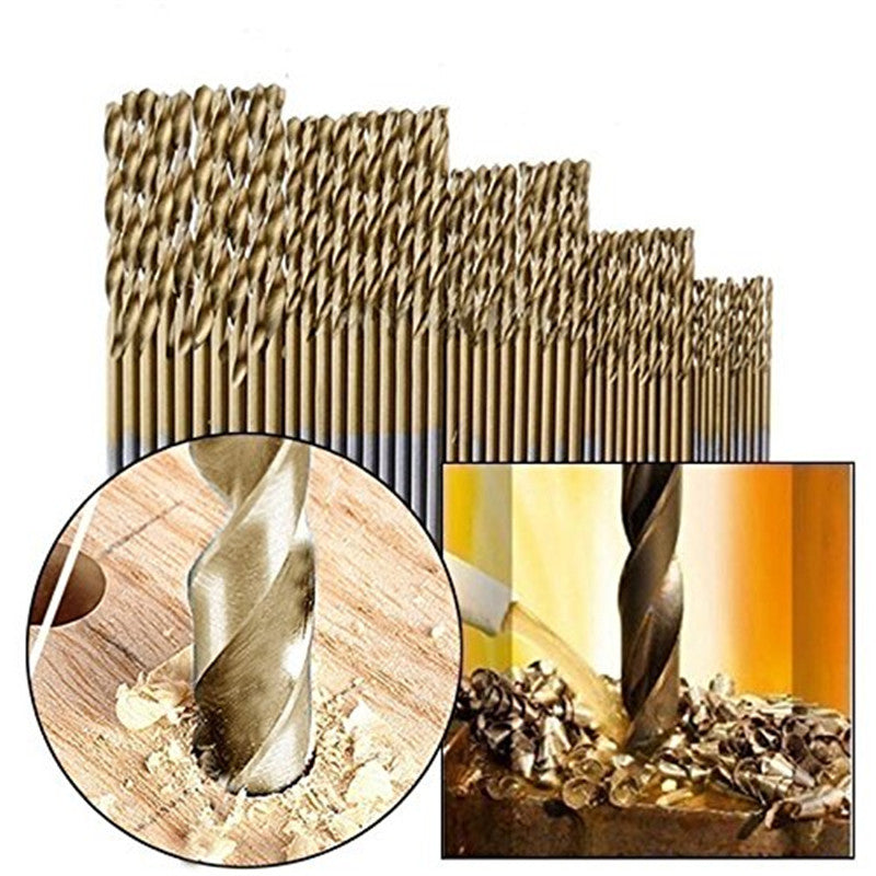 99Pcs/Set 1.5mm - 10mm Titanium HSS Drill Bits