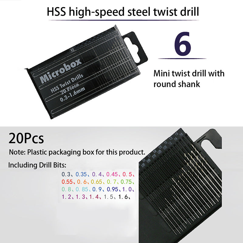 20PCS/Pack HSS Metric Twist Drill Bit Set Professional Tool