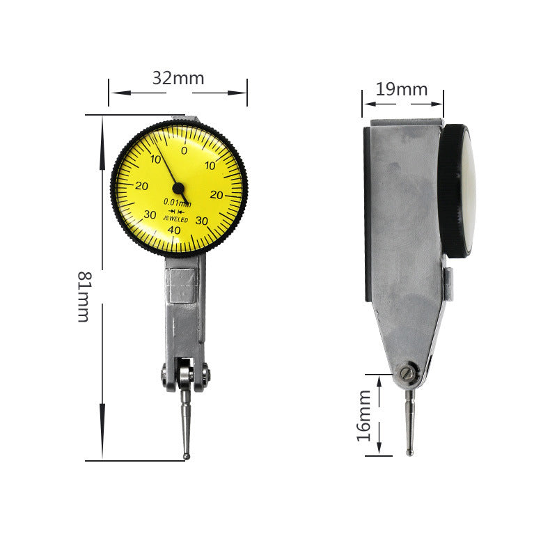 Accurate Dial Gauge Test Indicator Precision Metric with Dovetail Rails Mount