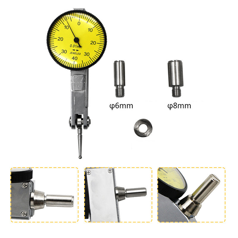 Accurate Dial Gauge Test Indicator Precision Metric with Dovetail Rails Mount