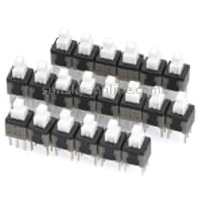 20 pcs No Lock Push Button Switch, Size: 5.8 x 5.8mm