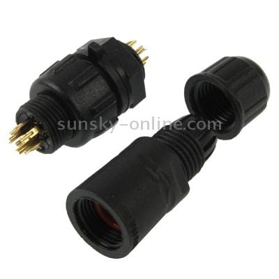 IP68 Shielded 6 Pin M14 Waterproof Connector, Cable Diameter: 2.5-7.5mm
