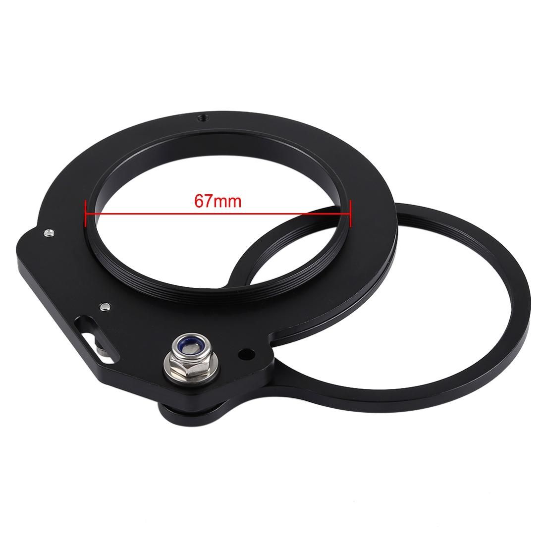 PULUZ Aluminum Alloy 67mm to 67mm Swing Wet-Lens Diopter Adapter Mount for DSLR Underwater Diving Housing (Black)