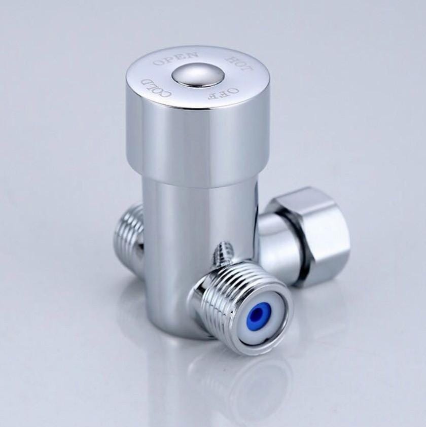 Brass Adjustable Temperature Three-way Valve Cold And Hot Water Mixing Switch Brass Induction Faucet