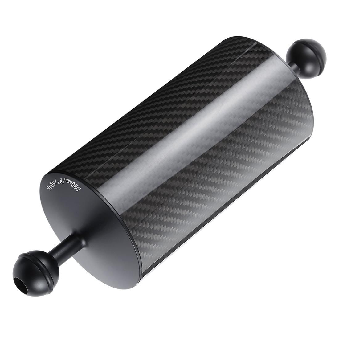 PULUZ 9.84 inch 25cm Length 80mm Diameter Dual Balls Carbon Fiber Floating Arm, Ball Diameter: 25mm, Buoyancy: 600g