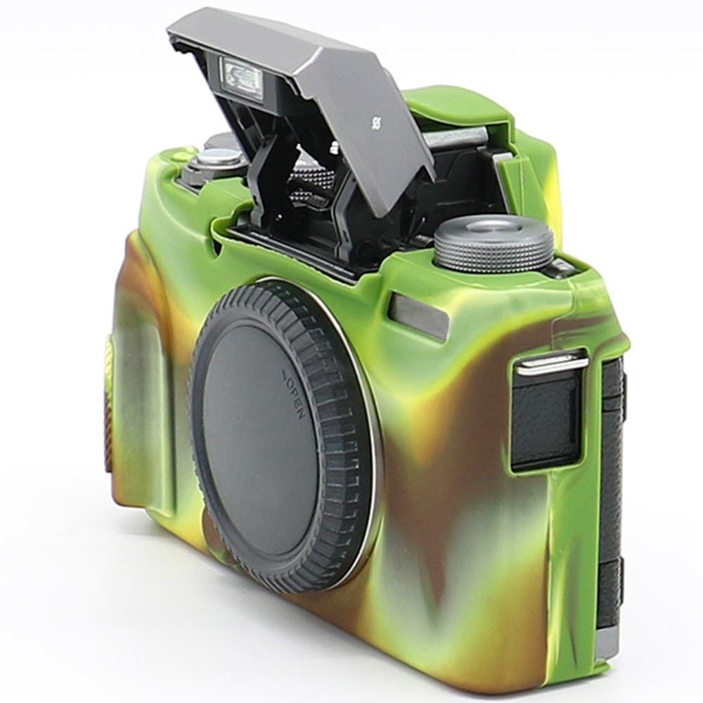 Richwell Soft Silicone TPU Skin Body Rubber Camera Case Bag Full Cover for Fujifilm Fuji X-T100 Digital Camera (Camouflage)