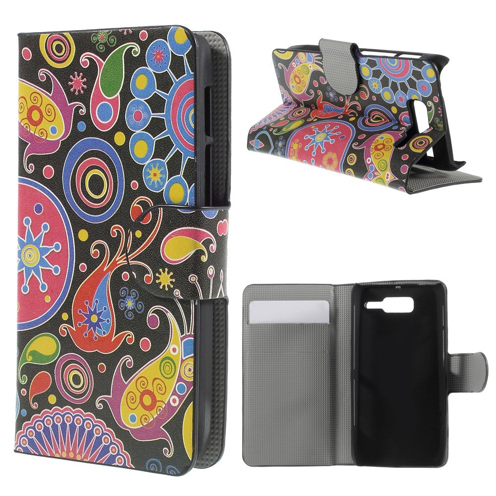 Paisley Flower Leatherette Card Holder Case for Motorola RAZR D3 XT919 XT920
