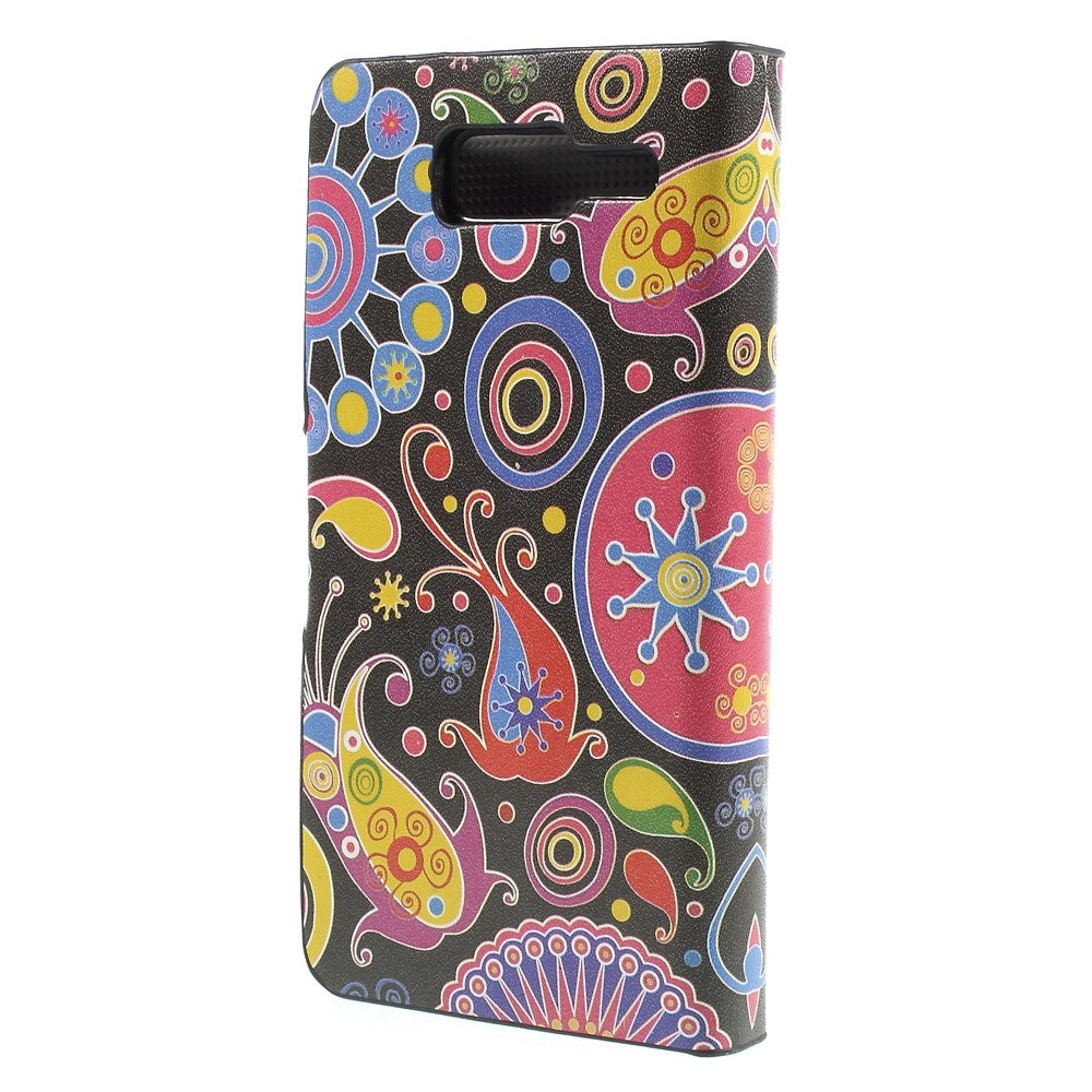 Paisley Flower Leatherette Card Holder Case for Motorola RAZR D3 XT919 XT920