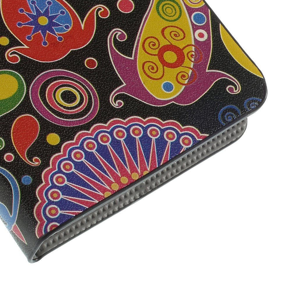 Paisley Flower Leatherette Card Holder Case for Motorola RAZR D3 XT919 XT920