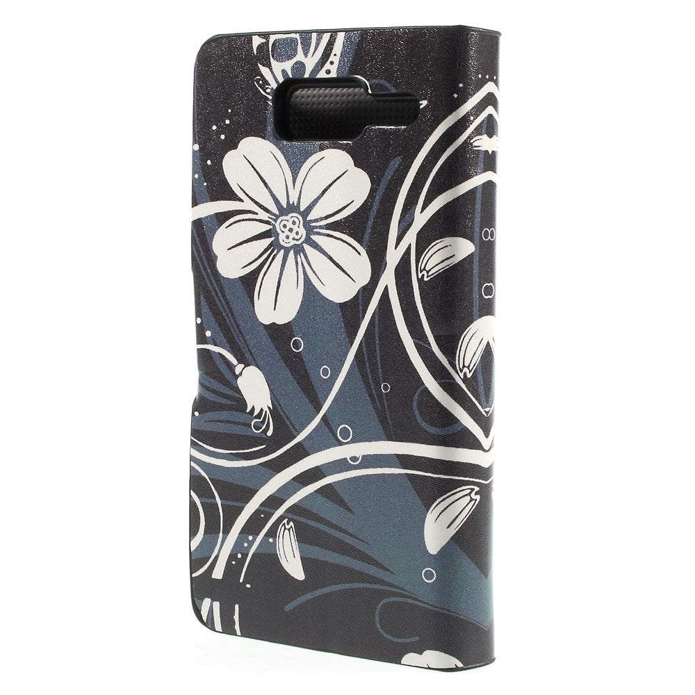 Butterfly Flower Leatherette Cover Case Stand for Motorola RAZR D3 XT919 XT920