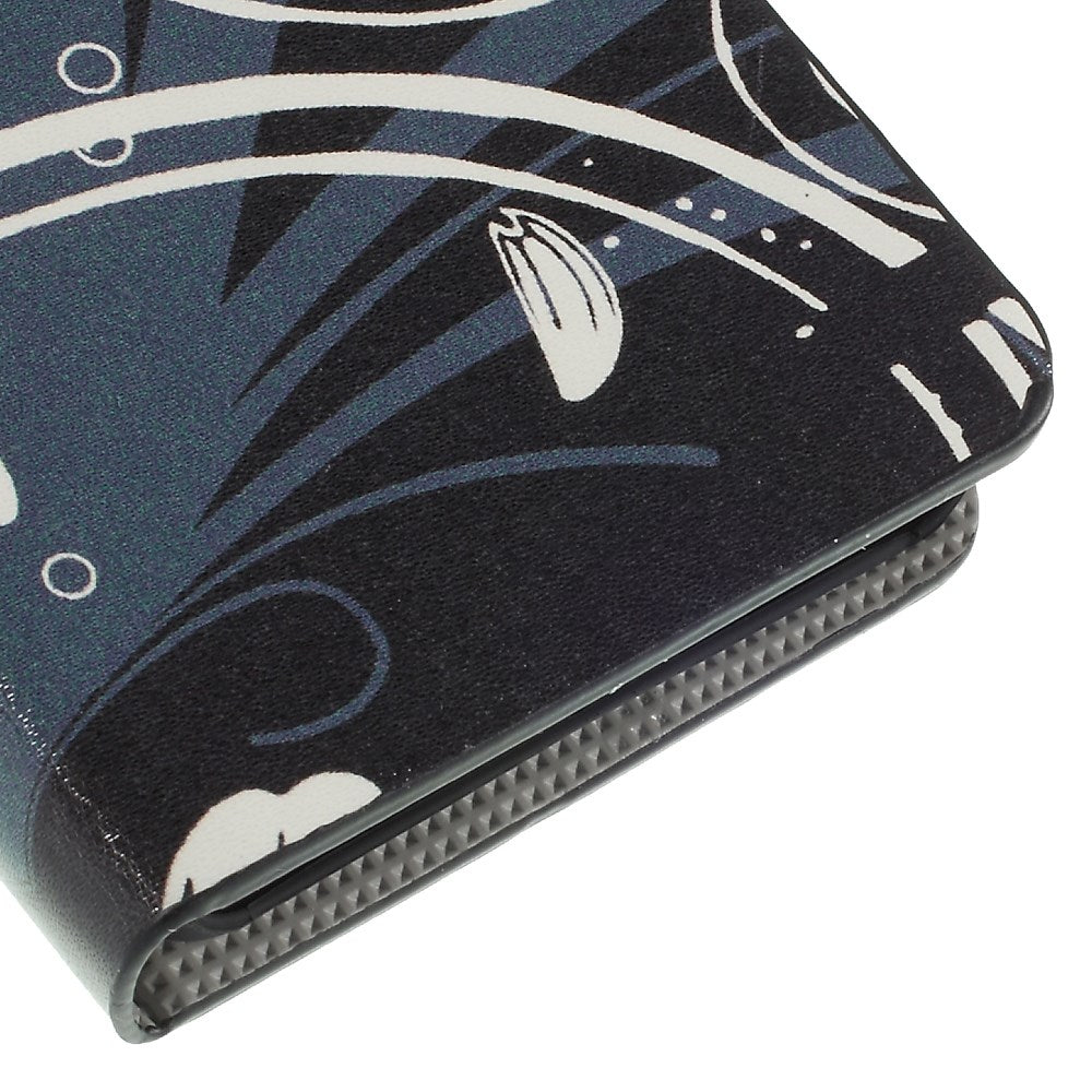 Butterfly Flower Leatherette Cover Case Stand for Motorola RAZR D3 XT919 XT920