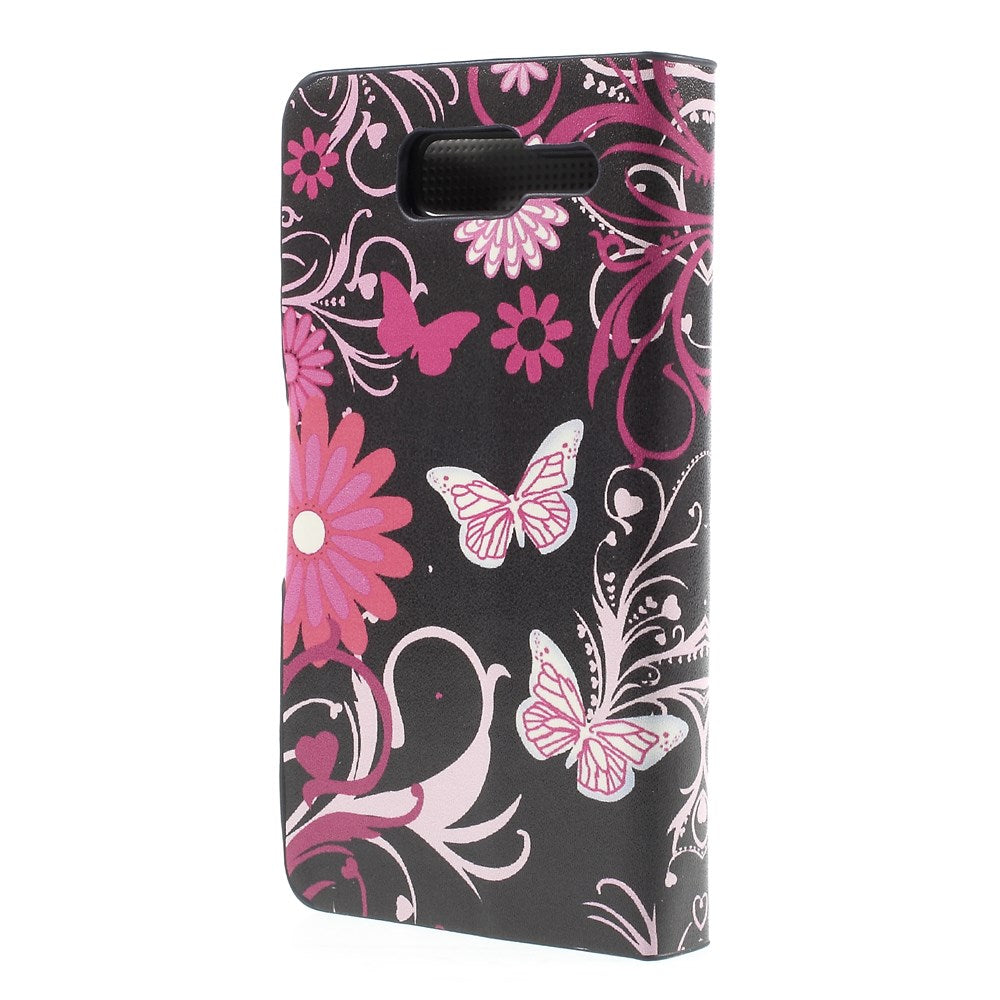 Floral Butterflies Flip Leatherette Stand Cover for Motorola RAZR D3 XT919 XT920