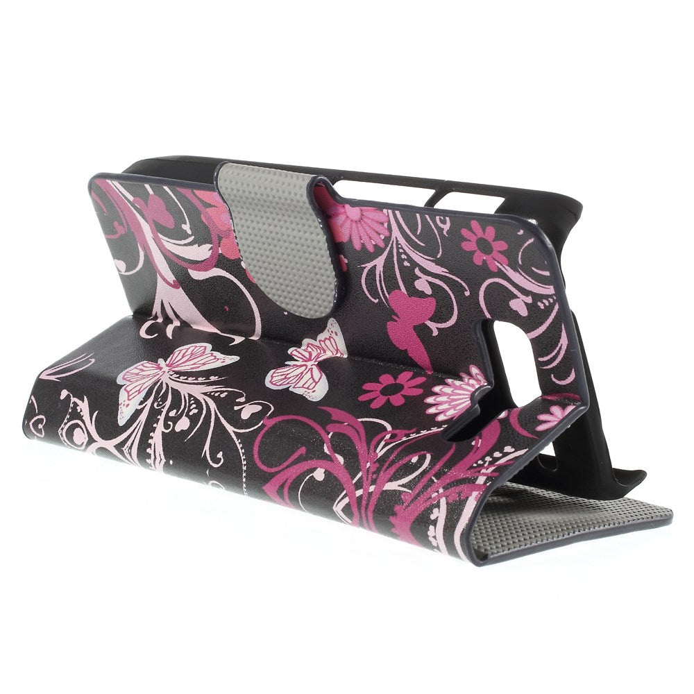 Floral Butterflies Flip Leatherette Stand Cover for Motorola RAZR D3 XT919 XT920