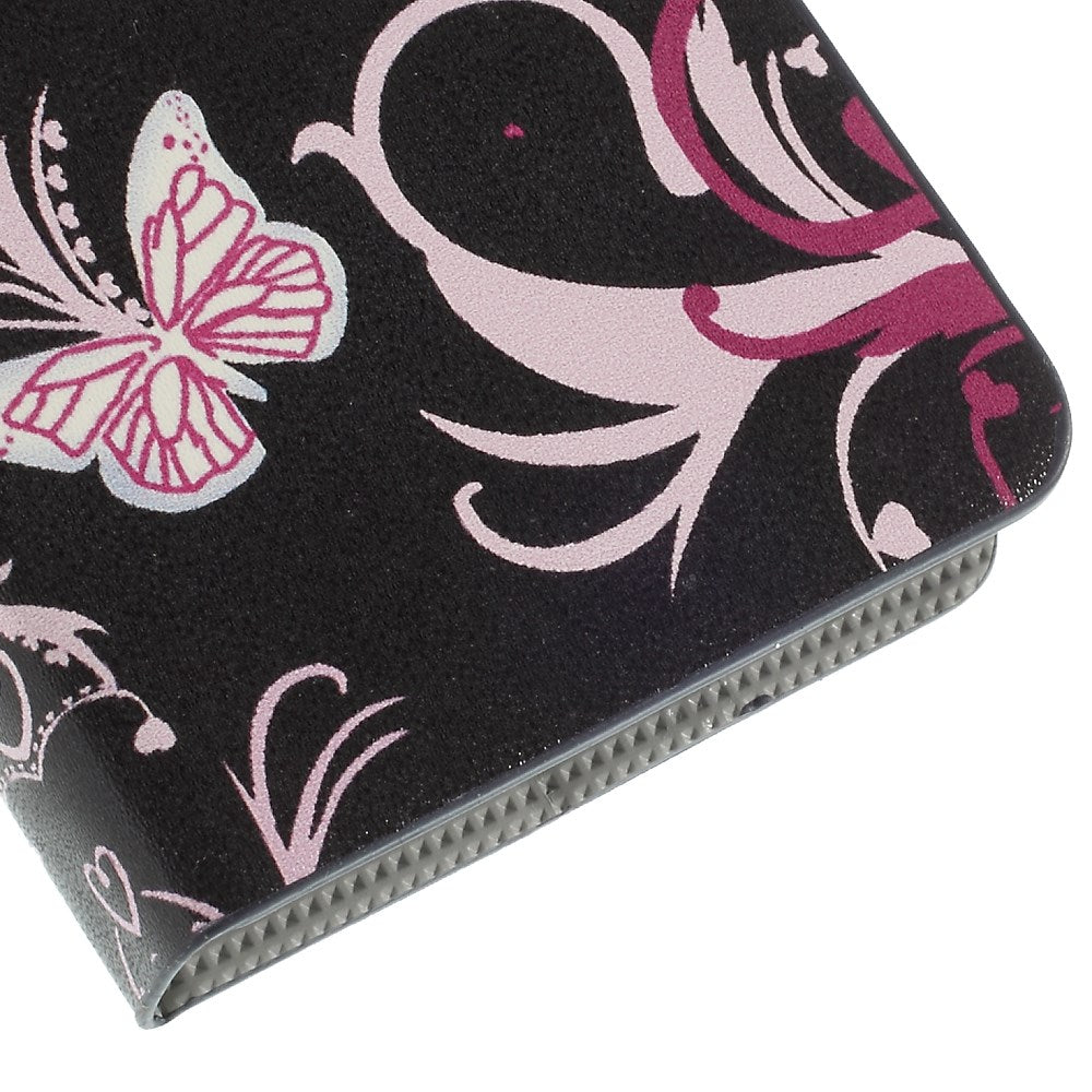 Floral Butterflies Flip Leatherette Stand Cover for Motorola RAZR D3 XT919 XT920