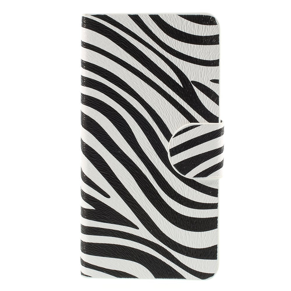 Zebra Stripe Magnetic Leatherette Stand Cover for Motorola RAZR D3 XT919 XT920