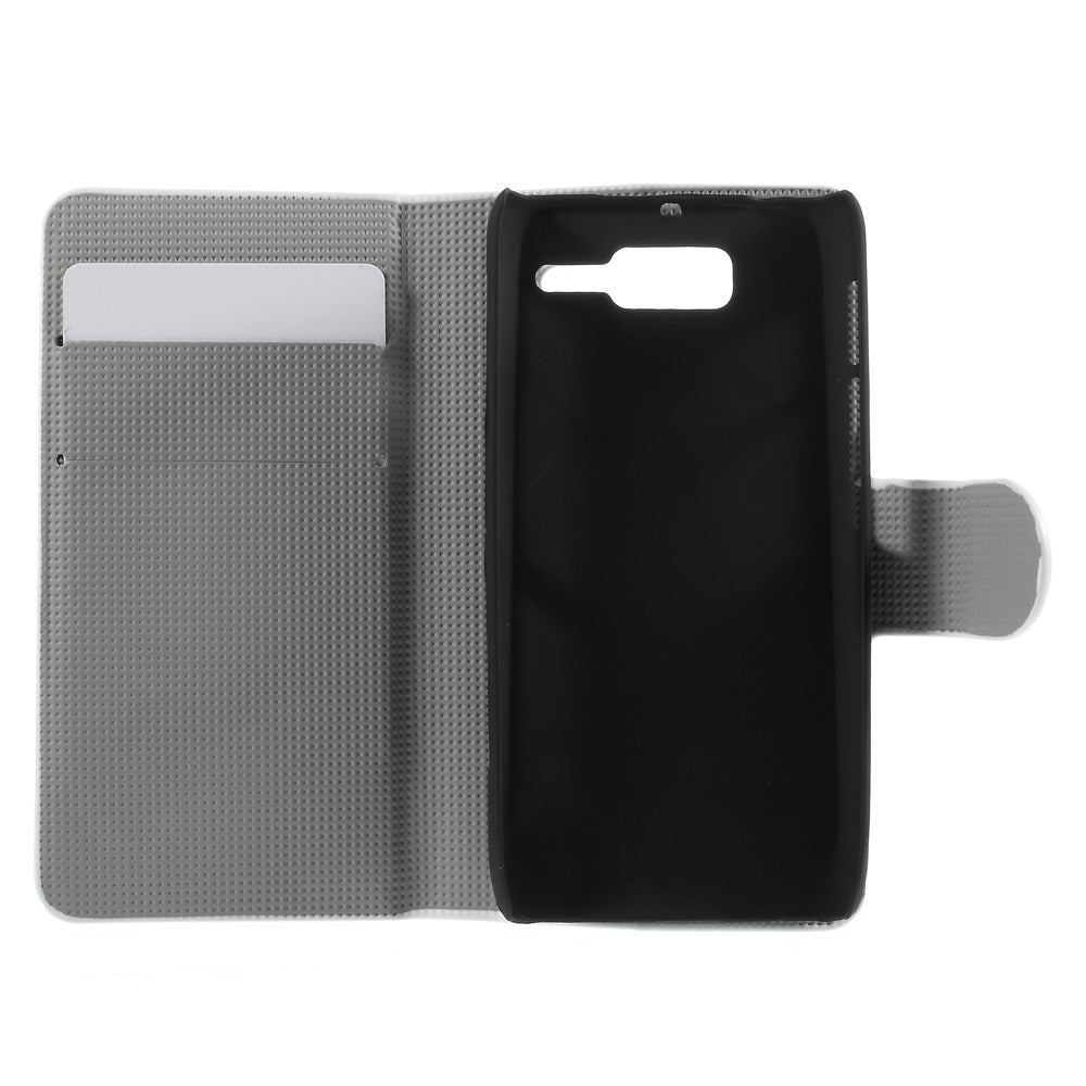 Zebra Stripe Magnetic Leatherette Stand Cover for Motorola RAZR D3 XT919 XT920