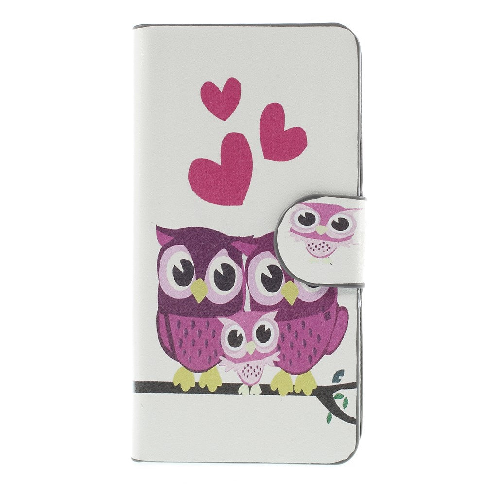 Love Owl Family Magnetic Flip Leatherette Cover for Motorola RAZR D3 XT919 XT920