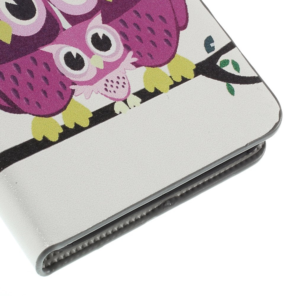 Love Owl Family Magnetic Flip Leatherette Cover for Motorola RAZR D3 XT919 XT920