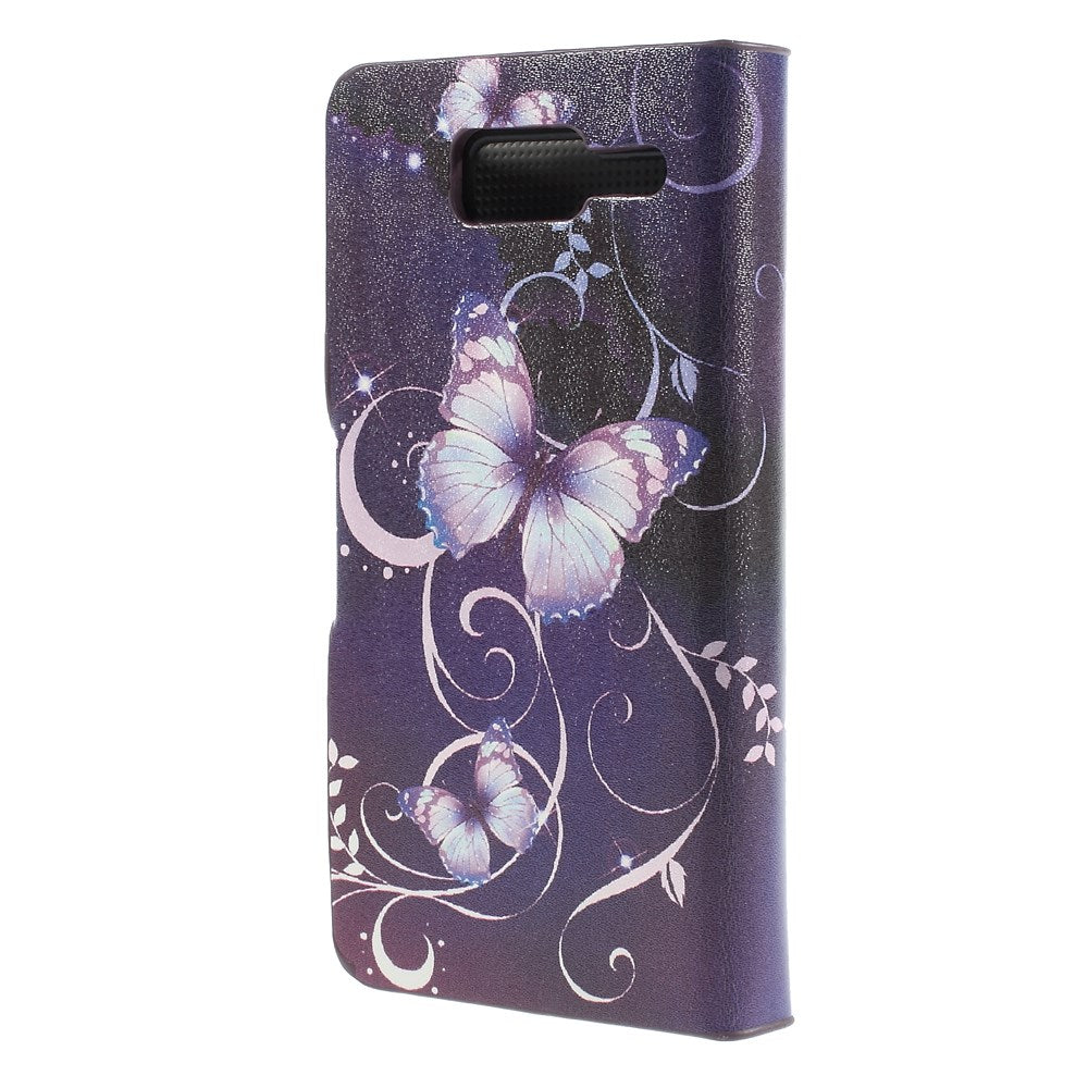 Butterflies Vine Leatherette Case Stand Card Slots for Motorola RAZR D3 XT919 XT920