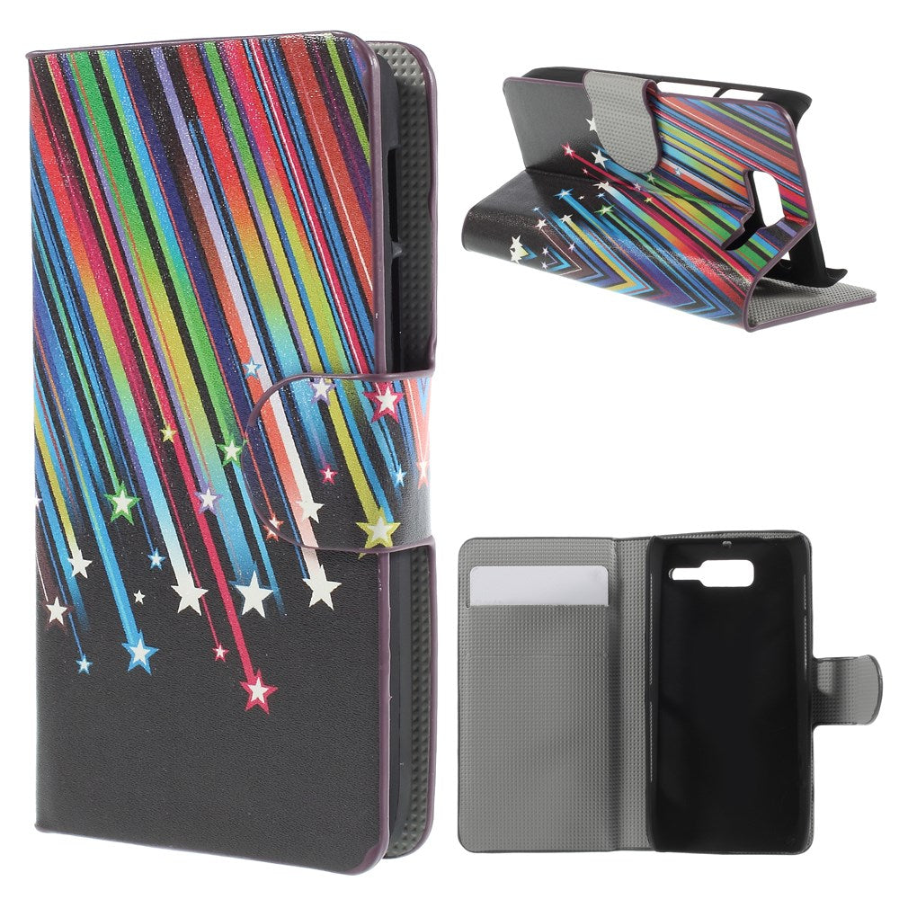 Meteor Shower Leatherette Case Cover Card Slots for Motorola RAZR D3 XT919 XT920