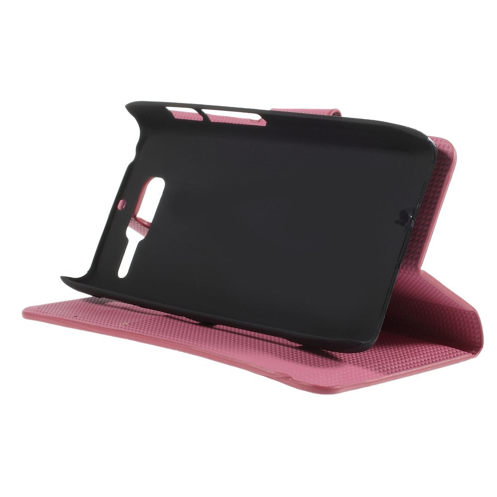 Purple Flowers Stand Leatherette Cover for Motorola RAZR D3 XT919 XT920