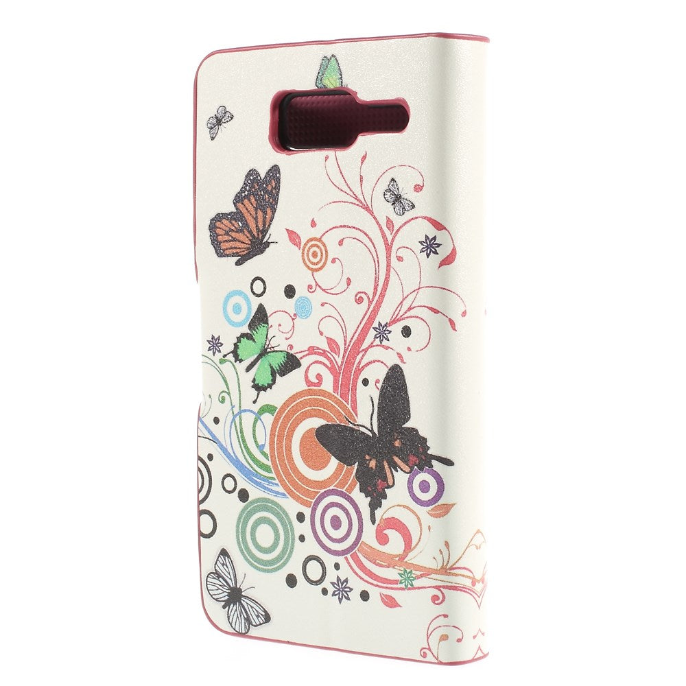 Butterflies Circles Magnetic Leatherette Case Shell for Motorola RAZR D3 XT919 XT920