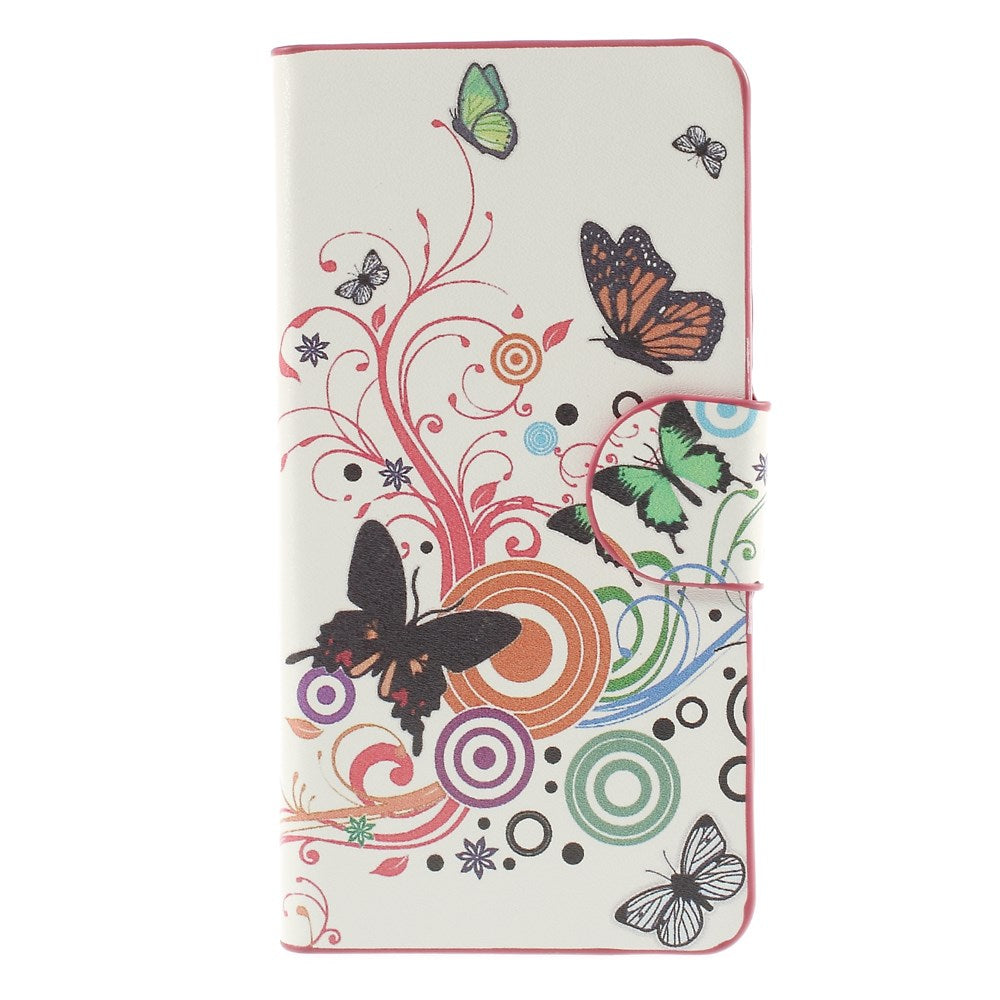Butterflies Circles Magnetic Leatherette Case Shell for Motorola RAZR D3 XT919 XT920