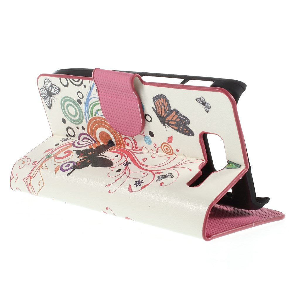 Butterflies Circles Magnetic Leatherette Case Shell for Motorola RAZR D3 XT919 XT920