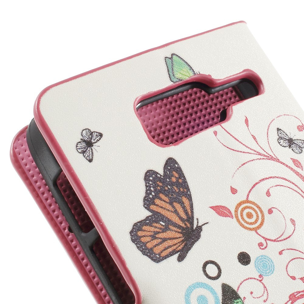 Butterflies Circles Magnetic Leatherette Case Shell for Motorola RAZR D3 XT919 XT920